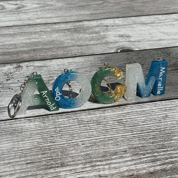 Sleutelhanger in Alfabet letter (set van 4 stuks)