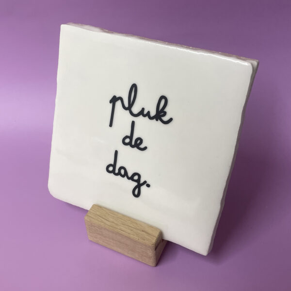 PlukDeDag2 Tegeltje - Pluk de dag.